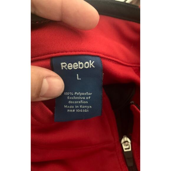 Reebok zip up jacket mens size large red black - Picture 3 of 4